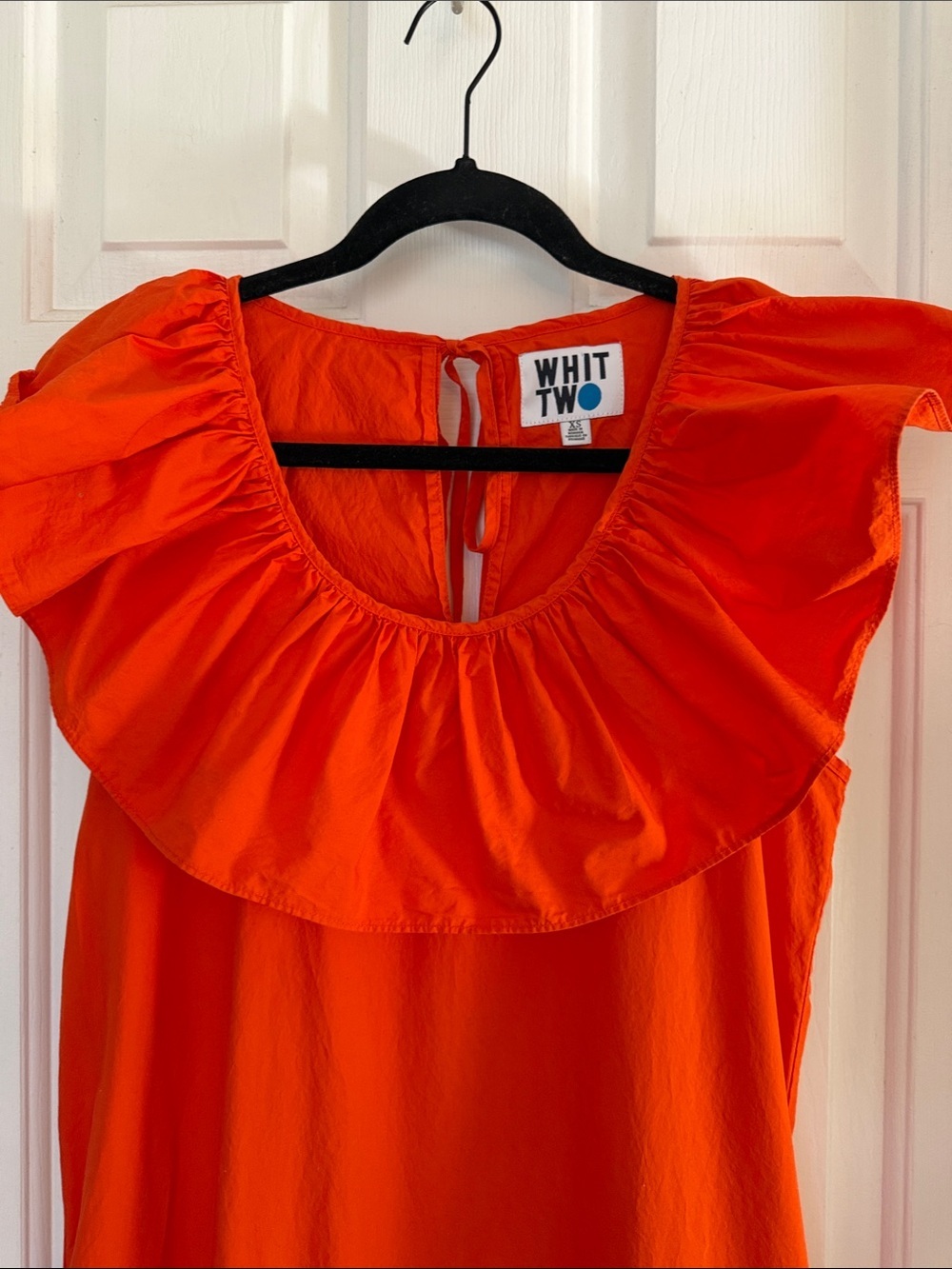 WHIT TWO Flouncy Ruffled Maxi Dress orange XS cotton - Picture 5 of 7